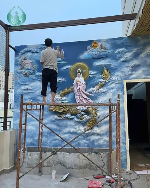 Phù điêu xi măng