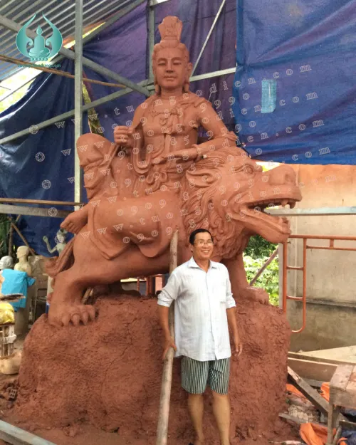 Thi công tượng phật