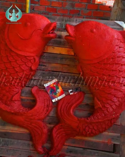 Phù điêu cá chép