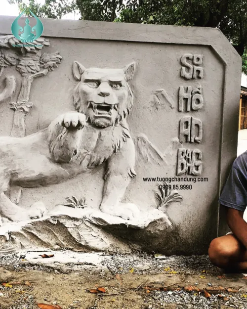 Đắp phù điêu xi măng