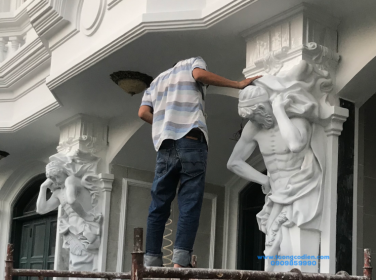 Lắp đặt phù điêu trụ cổ điển